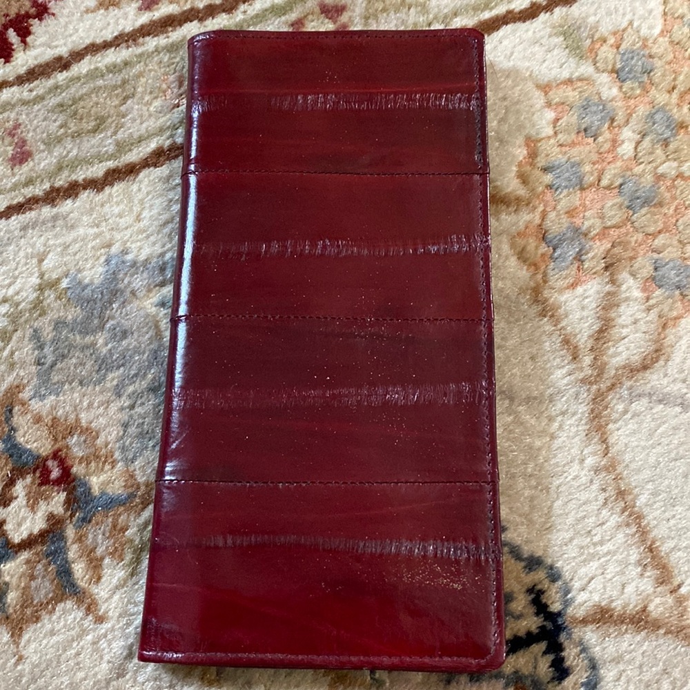 Red eel skin wallet